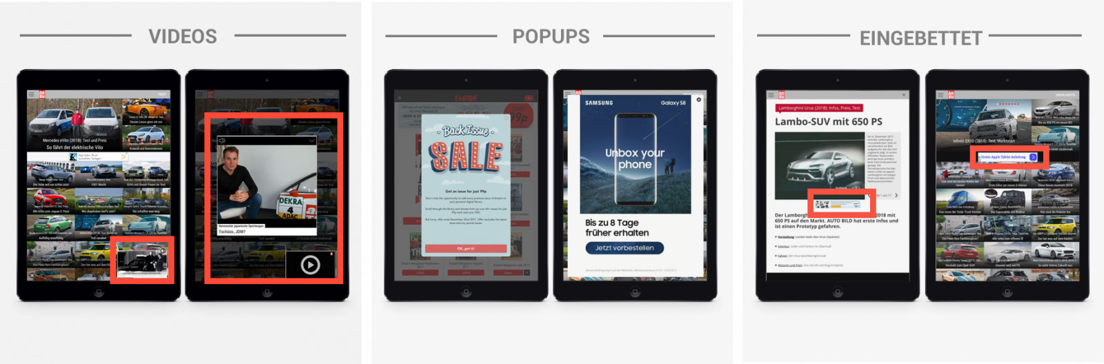 Use advertising options also for your own purpose