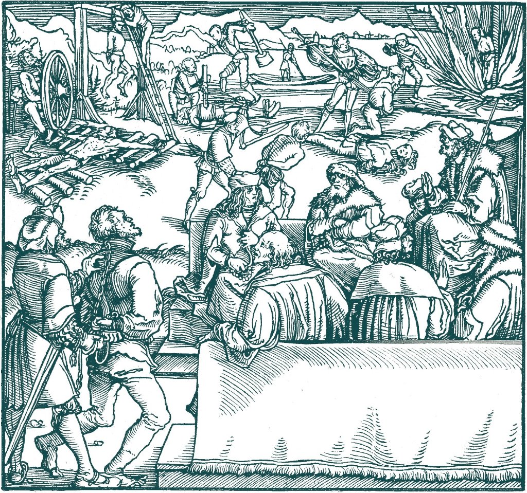 ZU BEGINN DES 14. JAHRHUNDERTS nehmen Inquisitoren immer mehr Ortschaften in den Pyrenäen ins Visier, seit Langem ein Zentrum der Häresie. Die Glaubensrichter organisieren Razzien und lassen viele der Einheimischen auf Scheiterhaufen verbrennen – eine der Hinrichtungsmethoden, die auch dieser Holzschnitt von 1532 zeigt